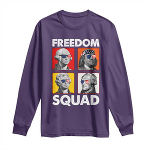 Freedom Squad Founding Fathers Long Sleeve Shirt American Revolution 4th of July