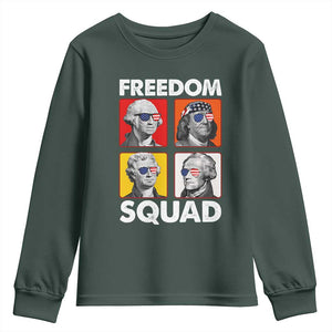 Freedom Squad Founding Fathers Youth Sweatshirt American Revolution 4th of July