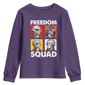 Freedom Squad Founding Fathers Youth Sweatshirt American Revolution 4th of July