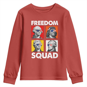 Freedom Squad Founding Fathers Youth Sweatshirt American Revolution 4th of July