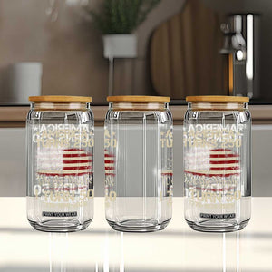 America Turns 250 I Turn 50 Glass Can 50th Birthday 250th Anniversary USA 1776 1976 2026 TS11 Print Your Wear