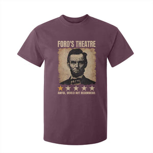 Abraham Lincoln Ford's Theatre T Shirt For Kid Awful Would Not Recommend Funny US History