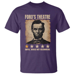 Abraham Lincoln Ford's Theatre T Shirt Awful Would Not Recommend Funny US History