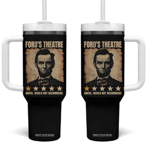 Abraham Lincoln Ford's Theatre Tumbler With Handle Awful Would Not Recommend Funny US History