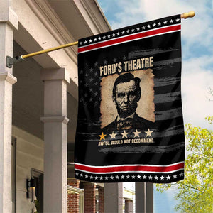 Abraham Lincoln Ford's Theatre Patriotic Garden Flag Awful Would Not Recommend Funny US History