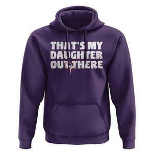 Funny That's My Daughter Out There Hoodie Gymnast Parents Support TS11 Purple Print Your Wear