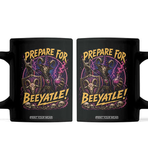Prepare For Beeyatle Coffee Mug Funny Goat Wizard LitRPG Lover