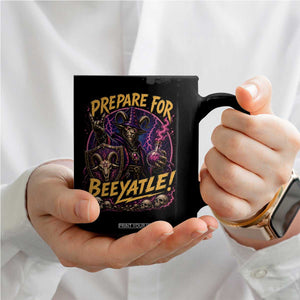 Prepare For Beeyatle Coffee Mug Funny Goat Wizard LitRPG Lover