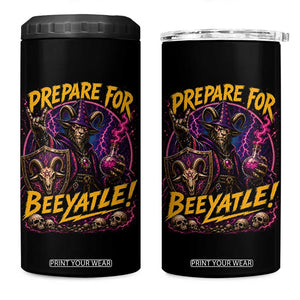 Prepare For Beeyatle 4 in 1 Can Cooler Tumbler Funny Goat Wizard LitRPG Lover