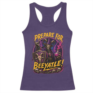 Prepare For Beeyatle Racerback Tank Top Funny Goat Wizard LitRPG Lover