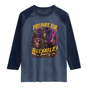 Prepare For Beeyatle Raglan Shirt Funny Goat Wizard LitRPG Lover