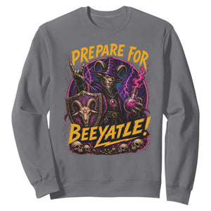 Prepare For Beeyatle Sweatshirt Funny Goat Wizard LitRPG Lover