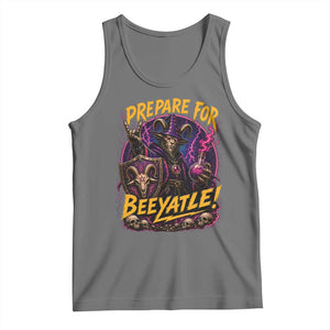 Prepare For Beeyatle Tank Top Funny Goat Wizard LitRPG Lover