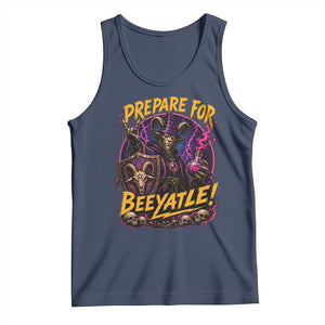 Prepare For Beeyatle Tank Top Funny Goat Wizard LitRPG Lover