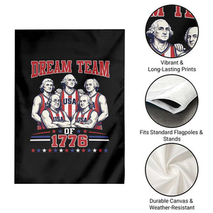 Dream Team of 1776 Funny Basketball 4th of July Founding Fathers Garden Flag