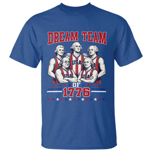 Dream Team of 1776 Funny Basketball 4th of July Founding Fathers T Shirt