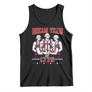 Dream Team of 1776 Funny Basketball 4th of July Founding Fathers Tank Top