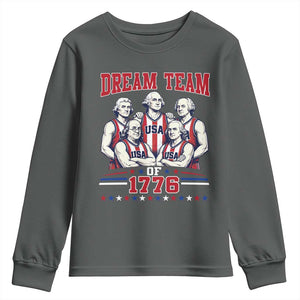 Dream Team of 1776 Funny Basketball 4th of July Founding Fathers Youth Sweatshirt