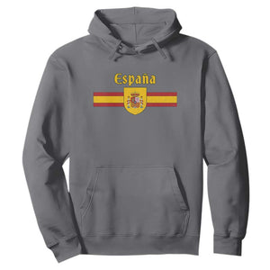 Espana Escudo Retro Spain Coat of Arms and Flag Español Hoodie TS11 Charcoal Print Your Wear