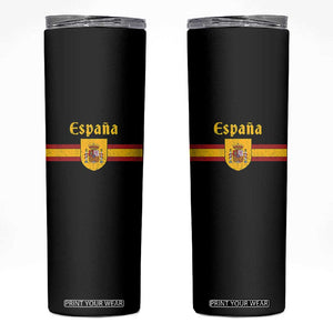 Espana Escudo Retro Spain Coat of Arms and Flag Español Skinny Tumbler TS11 Black Print Your Wear