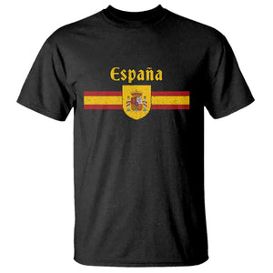 Espana Escudo Retro Spain Coat of Arms and Flag Español T Shirt TS11 Black Print Your Wear