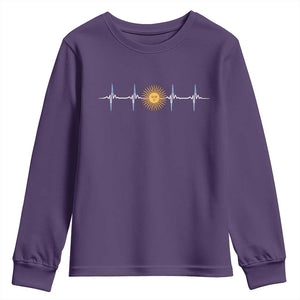 Argentina Sun of May Heartbeat ECG Pulse Argentine Pride Youth Sweatshirt