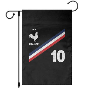 France Football Coq Garden Flag French Flag Stripes Number 10 Athletic Soccer National Pride