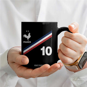 France Football Coq Coffee Mug French Flag Stripes Number 10 Athletic Soccer National Pride