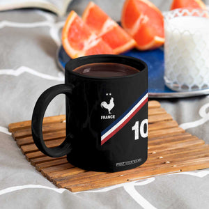 France Football Coq Coffee Mug French Flag Stripes Number 10 Athletic Soccer National Pride
