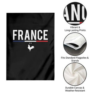 France Gallic Rooster Sports Throwback Design Vintage French Flag Garden Flag TS11 Print Your Wear