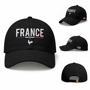 France Gallic Rooster Sports Throwback Design Vintage French Flag Baseball Cap