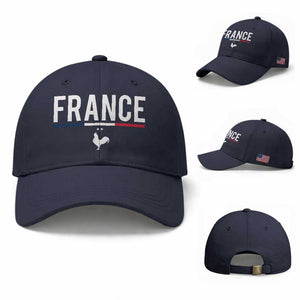 France Gallic Rooster Sports Throwback Design Vintage French Flag Baseball Cap