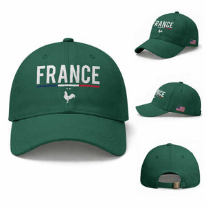 France Gallic Rooster Sports Throwback Design Vintage French Flag Baseball Cap