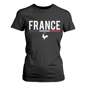 France Gallic Rooster Sports Throwback Design Vintage French Flag T Shirt For Women