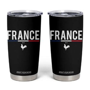 France Gallic Rooster Sports Throwback Design Vintage French Flag Tumbler Cup TS11 Black Print Your Wear