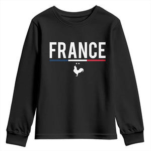 France Gallic Rooster Sports Throwback Design Vintage French Flag Youth Sweatshirt