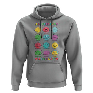 All Feelings Are Okay Hoodie School Teacher Psychologist Counselor Planets Back To School TS11 Sport Gray Print Your Wear