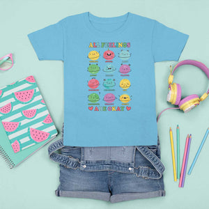 All Feelings Are Okay T Shirt For Kid School Teacher Psychologist Counselor Planets Back To School TS11 Sky Print Your Wear