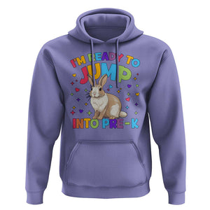I'm Ready To Jump Into Pre-K Hoodie Back To School Rabbit Heart TS11 Violet Print Your Wear