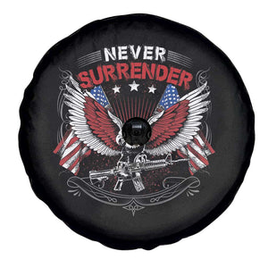 Trump 2024 Spare Tire Cover Never Surrender Presidential Election Eagle US Flag TS11 Print Your Wear