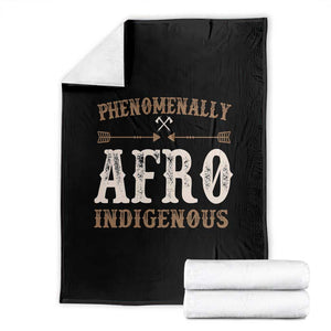 Proud Native American Phenomenally Afro Indigenous Throw Blanket TS11 Black Print Your Wear