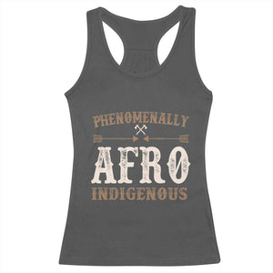 Proud Native American Phenomenally Afro Indigenous Racerback Tank Top TS11 Dark Heather Print Your Wear