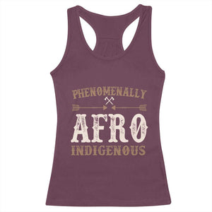 Proud Native American Phenomenally Afro Indigenous Racerback Tank Top TS11 Maroon Print Your Wear