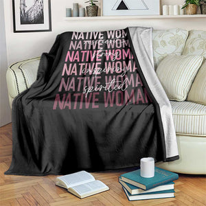 Native Woman Resilient Strong Inspiring Spirited Throw Blanket American Indian Pride TS11 Print Your Wear