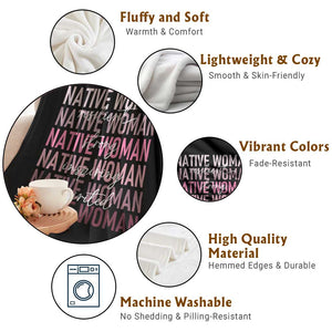 Native Woman Resilient Strong Inspiring Spirited Throw Blanket American Indian Pride TS11 Print Your Wear