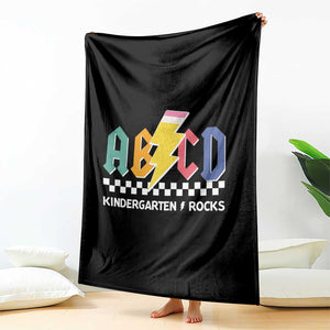 ABCD Kindergarten Rock And Roll Throw Blanket Teachers Back To School TS11 Print Your Wear