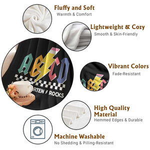 ABCD Kindergarten Rock And Roll Throw Blanket Teachers Back To School TS11 Print Your Wear