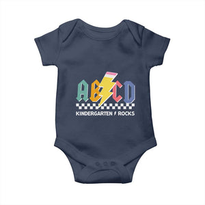 ABCD Kindergarten Rock And Roll Baby Onesie Teachers Back To School TS11 Navy Print Your Wear