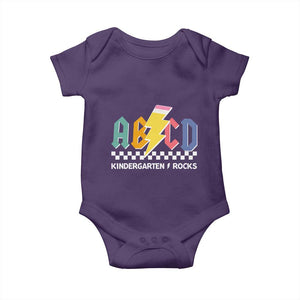 ABCD Kindergarten Rock And Roll Baby Onesie Teachers Back To School TS11 Purple Print Your Wear