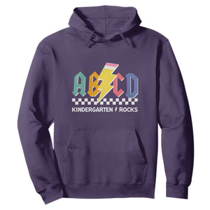 ABCD Kindergarten Rock And Roll Hoodie Teachers Back To School TS11 Purple Print Your Wear